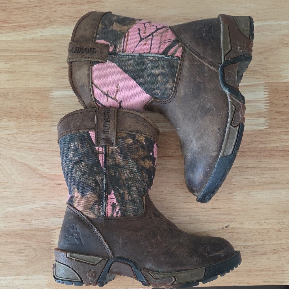Rocky Camo Boots Little Girls Size 10